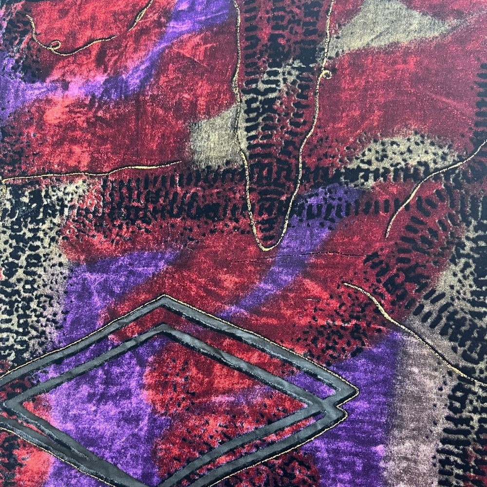 VTG Whimsigoth Burnout Velvet Elegant Fringe Scarf Wrap Shawl - Picture 12 of 12